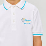 Sports Polo T-shirt, White(104)