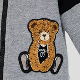 Choupette Black and Grey Teddy Bomber Jacket And Pants Set