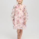 Textured dress, floral print(86)
