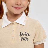 Choupette Elegant Knitted Polo Dress