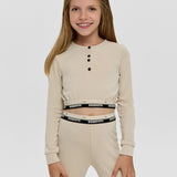 Choupette Beige Cropped T-Shirt And Legging Set