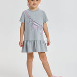 Choupette Stylish Dress With Purse Print