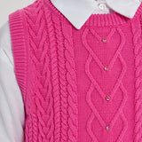 Choupette Smart Knitted Vest With Crystals