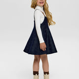 Choupette Navy Denim Pinafore Dress