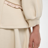 Choupette Cream Elegant Footer Jumper And Skirt Set