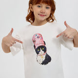 Choupette Catty T-Shirt With Diamonds