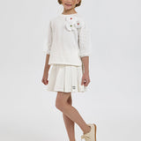 Choupette Decorated Blouse With 3D Flowers And Fruits
