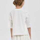 Choupette Decorated Blouse With 3D Flowers And Fruits