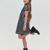 Textured dress, floral print(86)