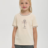 Choupette Cream T Shirt With Stylish Print