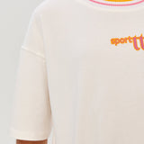 Sports Set White with Embroidery, White