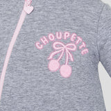 Choupette Grey Overall With Cherry Embroidery