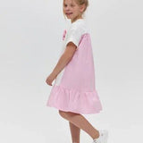 Dress,white and pink(86)