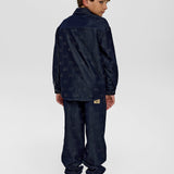 Choupette Blue Ch Branded Denim Shirt