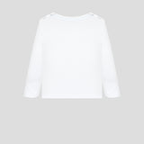 Choupette White Animal Printed Long Sleeve T-Shirt