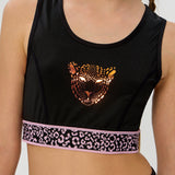 Crop Top Set Black with shorts, black