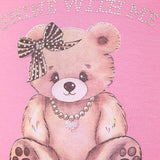 Choupette Teddy With Crystals Decorated Ls Tee
