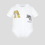 Choupette White Animal Printed Bodysuit