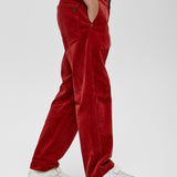 Choupette Red Corduroy Trousers
