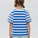 T-shirt, blue stripe (86)