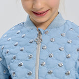 Choupette Blue Denim Bomber Jacket