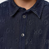 Choupette Blue Ch Branded Denim Shirt