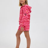Choupette Heart Set Hoodie Jacket With Shorts