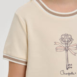 Choupette Cream T Shirt With Stylish Print