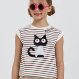 Choupette Catty Applique-Decorated T-Shirt