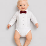 Choupette Smart Bodysuit With Maroon Bow-Tie