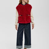 Choupette Burgundy Stylish Fur Vest