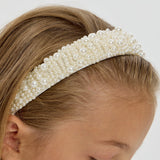 Choupette Pearls Decorated Headband White