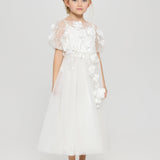 3D flowers dress, ecru(86)