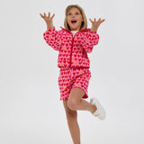 Choupette Heart Set Hoodie Jacket With Shorts