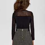 Choupette Black Combined Blouse