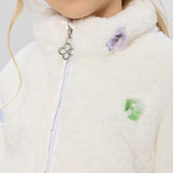 Choupette Ecru Bomber Jacket With Butterflies