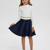 Choupette Denim Elastic Denim Skirt