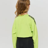 Sports Set Green Jacket and Black Leggings