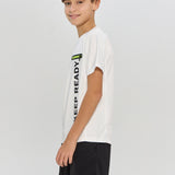 Sports T-shirt with Print, White(122)