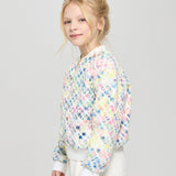 Embroidered Denim Jacket, pink(98)