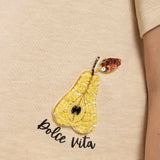 Choupette Pear Decorated Knitted Summer Set (T-Shirt And Skirt)