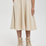 Choupette Creamy Elastic Band Long Skirt