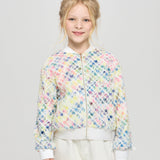 Embroidered Denim Jacket, pink(98)
