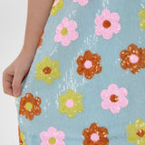 Choupette Sequins Flowers Decorated Dress
