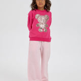 Choupette Bear Sequence Applique Decorated Sweatshirt