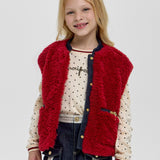 Choupette Burgundy Stylish Fur Vest