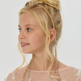Choupette Elegant Golden Headband With Removable Chains