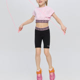 CropPolyesterd Sports Top, Pink(104)