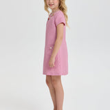 Choupette Stylish Tweed Dress With Beautiful Necklace
