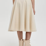 Choupette Creamy Elastic Band Long Skirt
